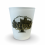 2 Oz. Frosted Shot Glass - Raleigh City of Oaks Tree Skyline